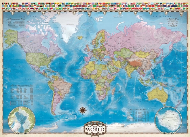 EUROGRAPHICS Puzzle Karta svijeta 1000 komada
