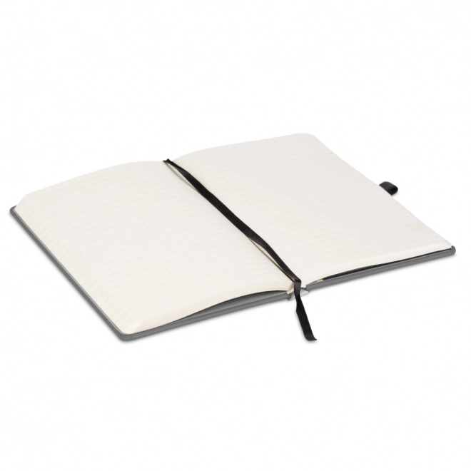 Notićek NOTIQUE crno-sivi s linijama 13 x 21 cm
