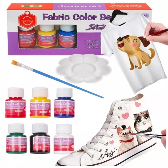 Set za tekstil u 6 boja s priborom