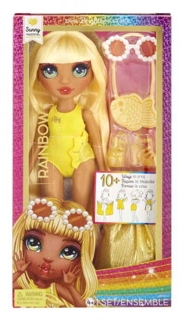 Rainbow High moderna lutka Swim Style Sunny Yellow