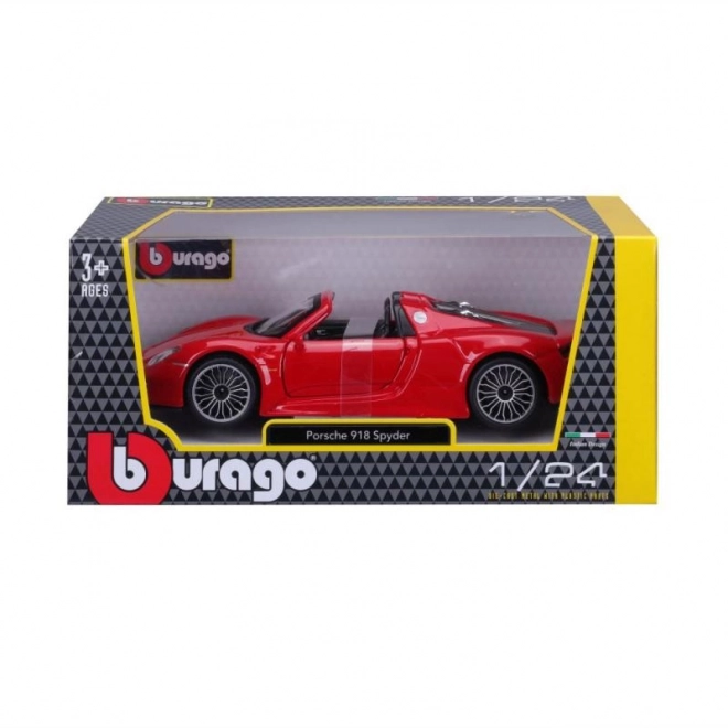 Kovinsko autiće Porsche 918 Spyder crveno
