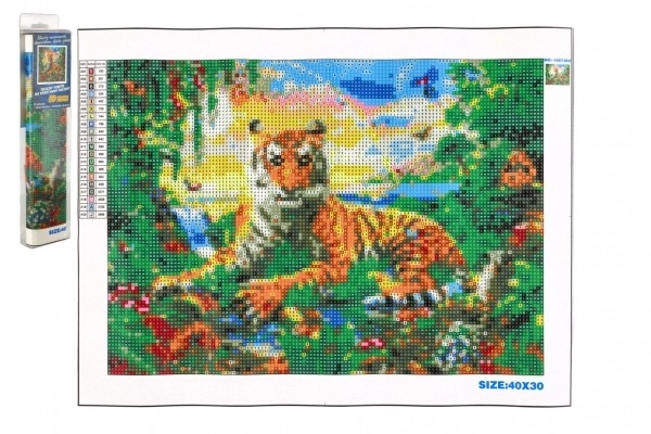 Dijamantno slikanje Kralj džungle 40x30 cm