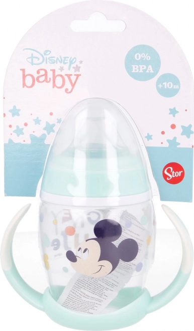 STOR Šalica s ručkama i silikonskim usnikom 270ml Mickey Mouse