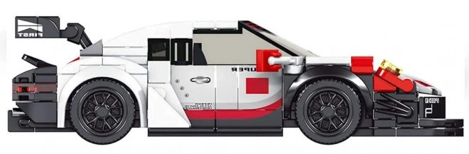 349el Set kockica sportskih automobila. Bijela