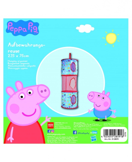 Viseća košara, organizator za igračke Peppa Pig, 27,5x75cm LICENCIRANI ORIGINALNI PROIZVOD