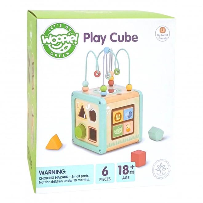 Multifunkcionalna drvena kocka WOOPIE GREEN