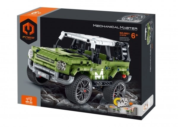 Građevinski set IamMaster terensko vozilo plast 474 dijelova s povratnim navijanjem u kutiji 31x23x6,5cm