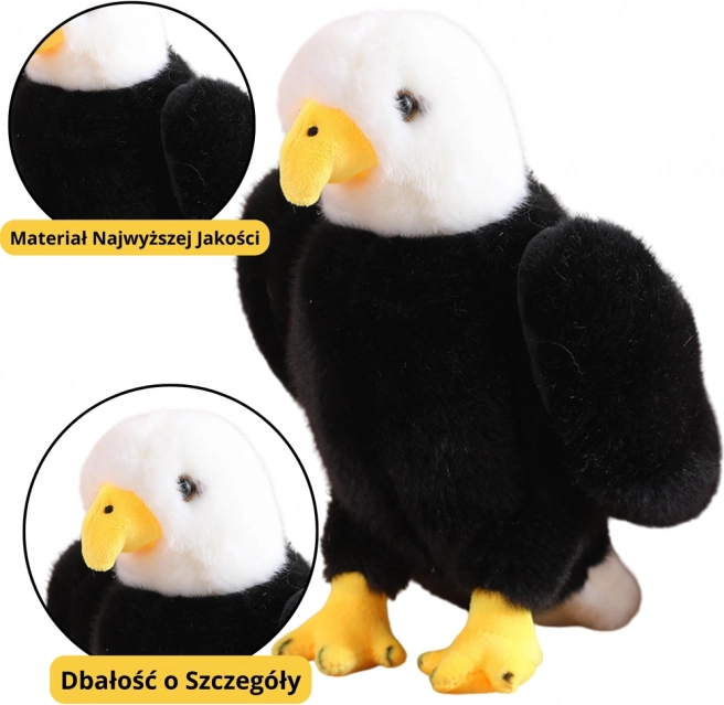 Plišana orlica crno-bijela 25 cm