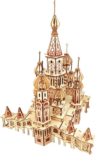 Woodcraft drvene 3D slagalice Hram Vasilija Blaženog – prirodno