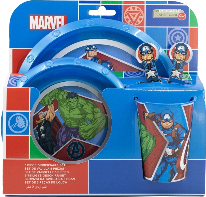 STOR Dječji set za jelo 5u1 Avengers