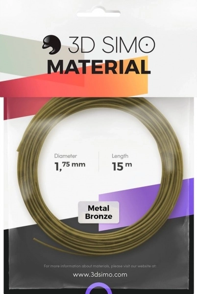 Filament za 3D olovke i 3D ispis s metalnim efektom – zlatni, 1,75 mm, 15 m