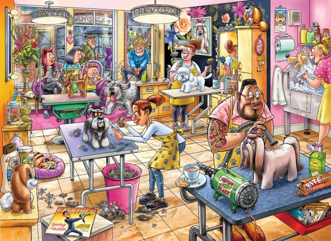 Puzzle Wasgij Misterija 23: Psi salon 1000 komada