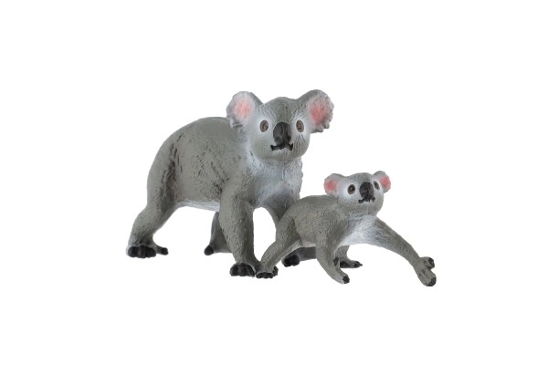 Koala plišana 2ks, mama i mladunče, plastične figure 4-6cm u vrećici