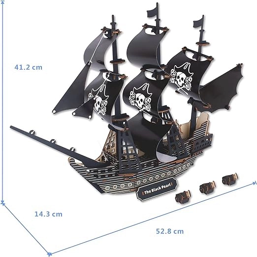 Drvena 3D slagalica Piratski brod Crni biser