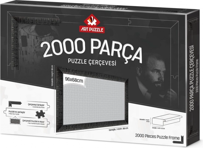 Crni okvir za puzzle 96x68 cm