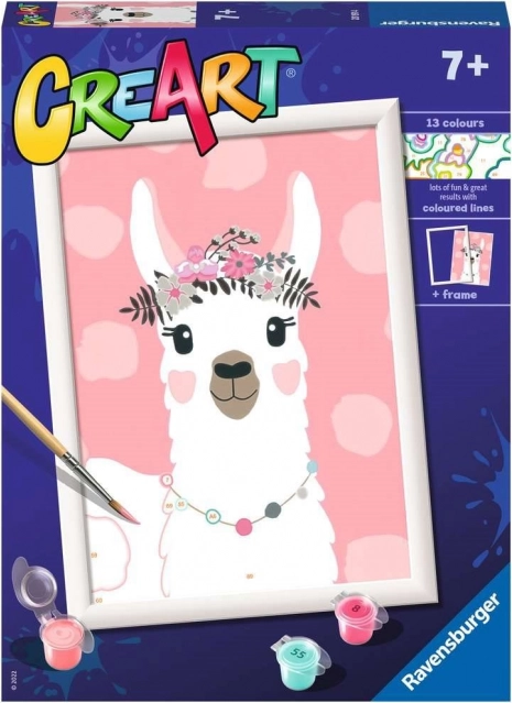 CreArt slikanje po brojevima – lama, bez drame 18 × 24 cm