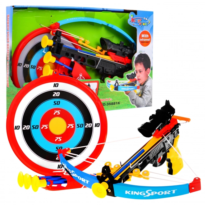 Luk za djecu (6+) Sportski set 7 kom. + Meta + 4 strelice + Tolac + Ciljač