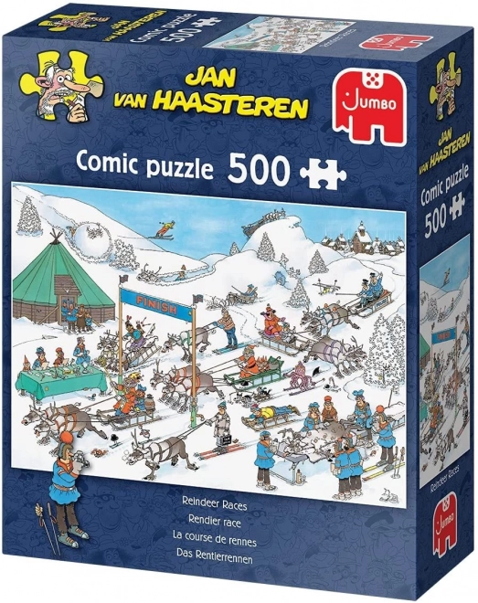 Puzzle Utrke sobova saonica 500 dijelova od Jana van Haasterena