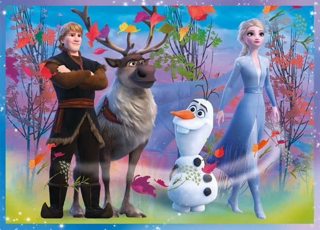 Puzzle 4u1 Ledeno kraljevstvo II/Frozen II u kutiji 28x28x6 cm