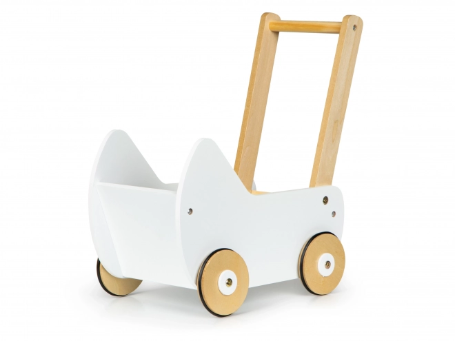 ECOTOYS Drveni kolica za lutke bijela