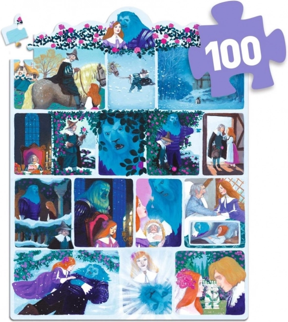 Puzzle s pričom Ljepotica i zvijer 100 dijelova