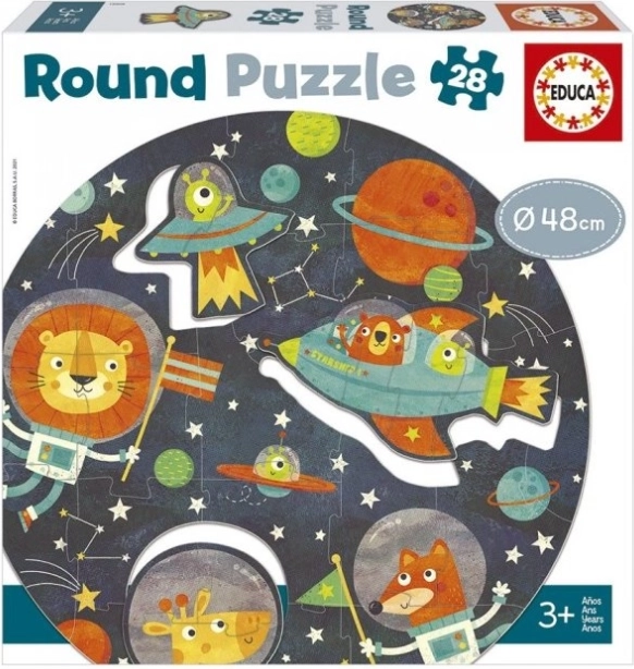 Educa okrugle puzzle svemir, 28 dijelova
