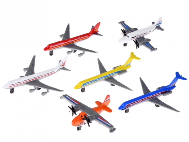 Set metalnih privatnih aviona 6 komada