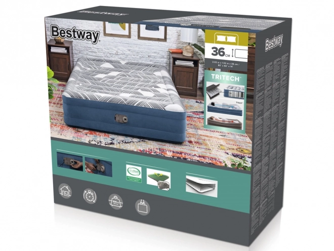 Udobni madrac Bestway 2s Queen 203x152x36cm s ugrađenom pumpom 6712Y