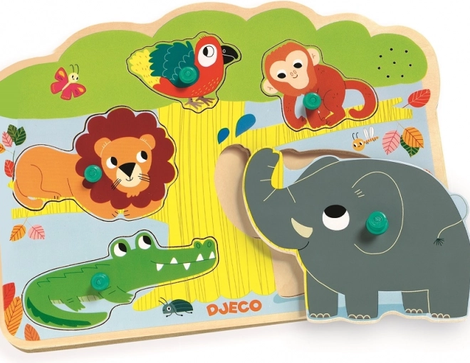 Umetnički puzzle Životinje iz džungle sa zvukovima Djeco
