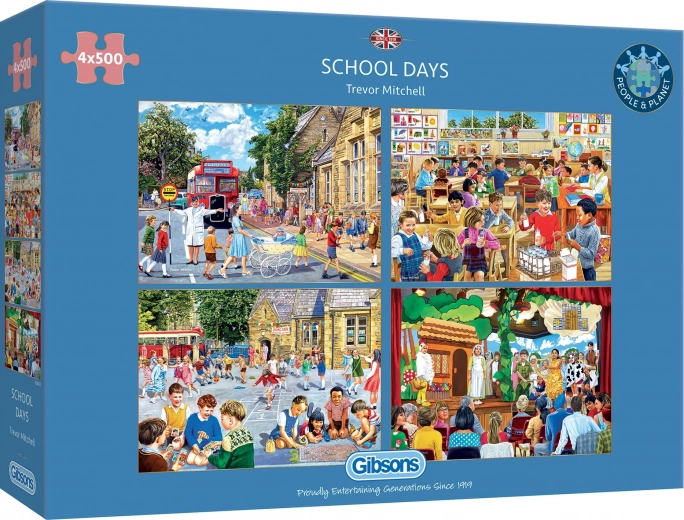 GIBSONS Puzzle Školski dan 4x500 dijelova