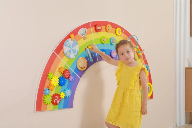 Drveni zidni Montessori panel - duga