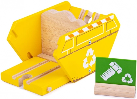 Drveni reciklažni kontejner za drvenu željeznicu BIGJIGS RAIL