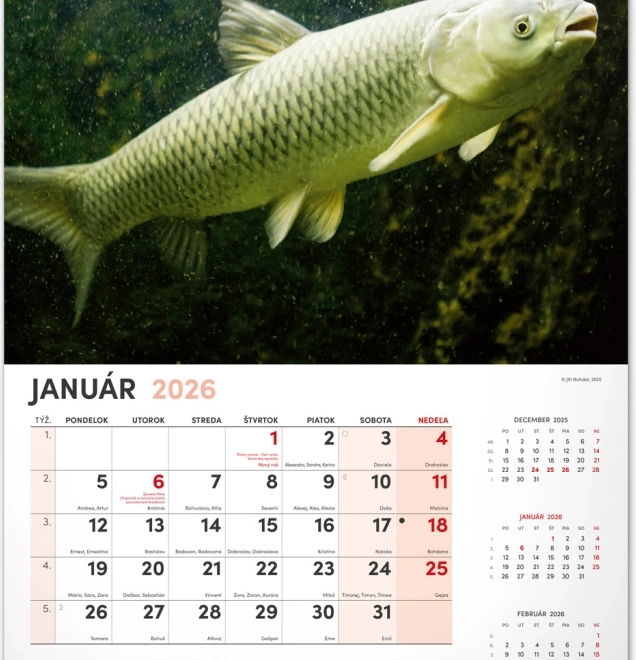 Zidni kalendar Ribolovački 2026