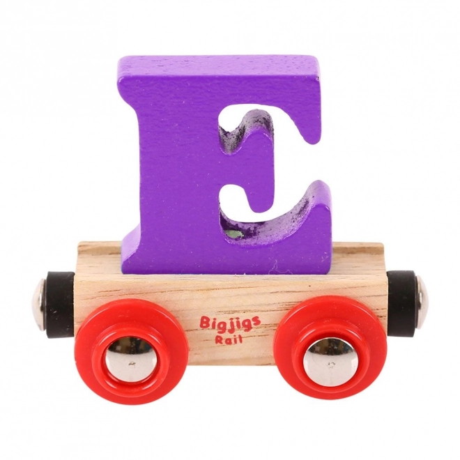 Drveni vagon Bigjigs Rail s slovom E