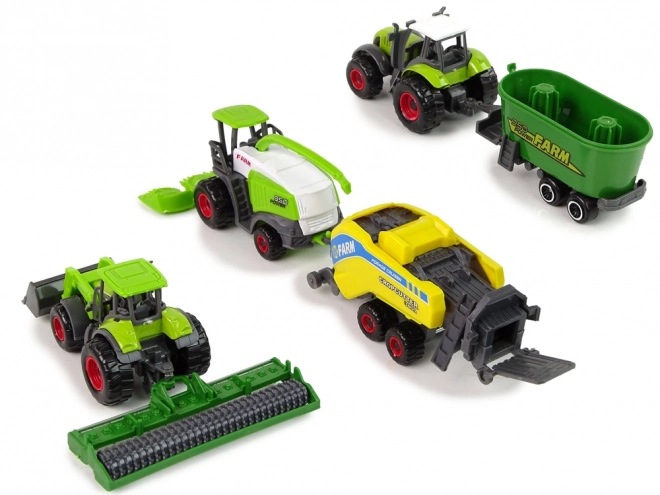 Set 6 poljoprivrednih vozila Traktor Kombajn Metalni dijelovi
