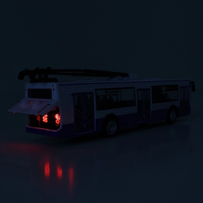 Trolejbus koji najavljuje stanice na češkom 28 cm plavi