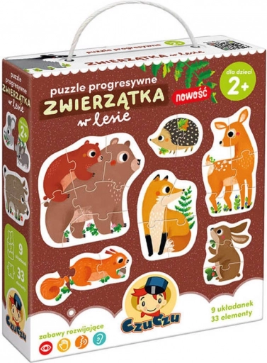 CzuCzu progresivne puzzle Šumske životinjice