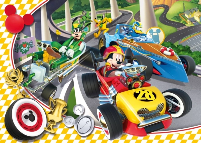 Clementoni puzzle Mickey i trkači – utrka, 15 dijelova