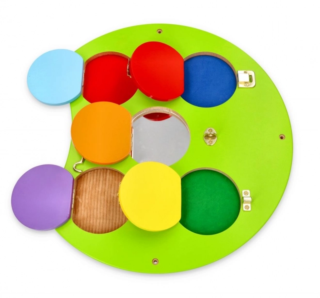 Drveni zidni Montessori panel - gusjenica