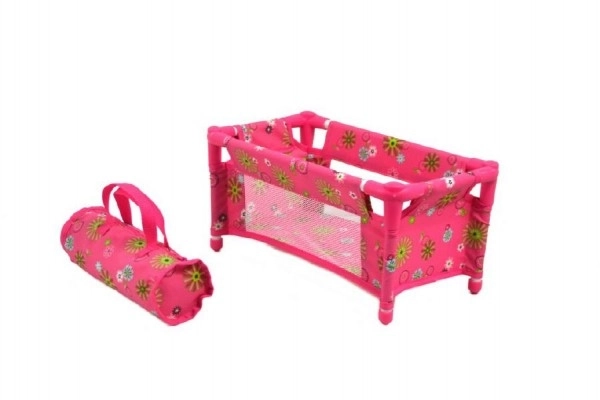 Krevetić za lutke metal/plastika sklopivi u platnenoj torbi 27x14x10cm u vrećici