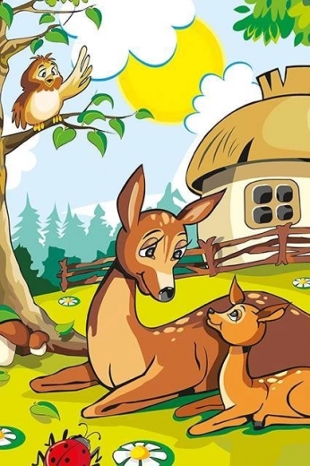 Drvene puzzle srneća mama 25 dijelova