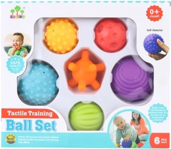 Senzorički set loptica za bebe 6 kom