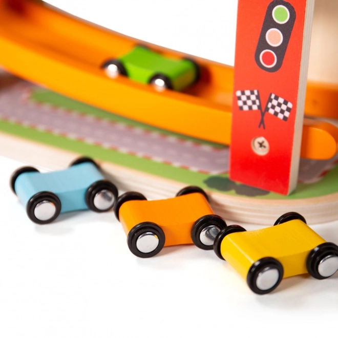 Drvena trkaća staza za automobile od Bigjigs Toys