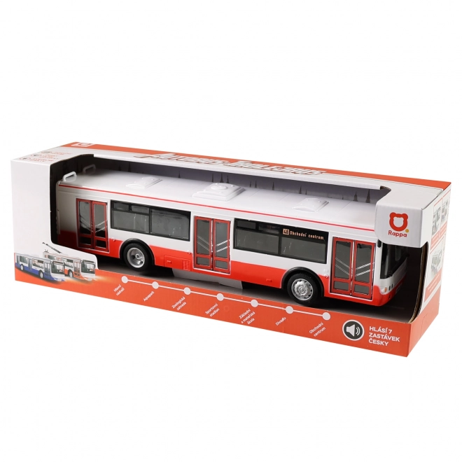 Autobus koji najavljuje stanice na češkom 28 cm