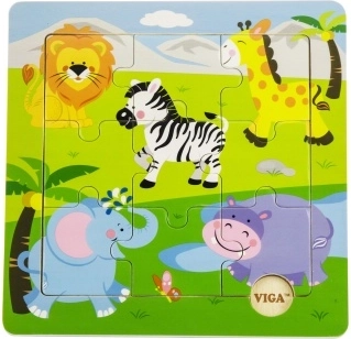 Drvene slagalice safari za djecu 18m+