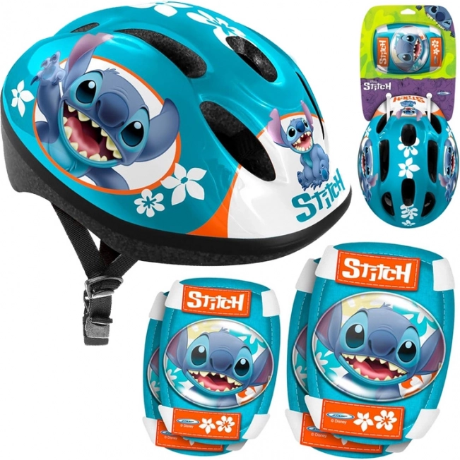 Zaštitni set s podesivom kacigom i štitnicima Disney STITCH