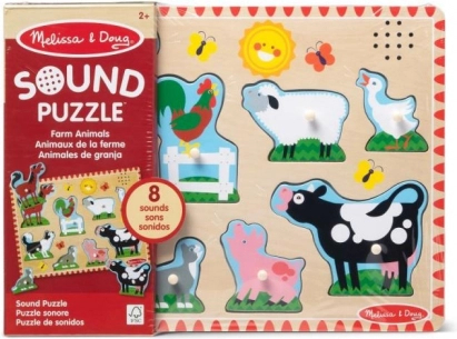Melissa & Doug zvučne drvene slagalice