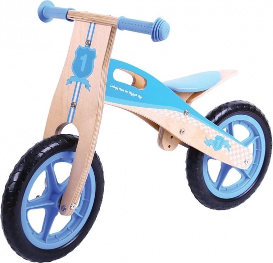 Bigjigs Toys drveno guralo plavo