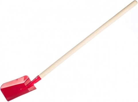 Dječja lopatica s drvenom drškom 80 cm – Crvena
