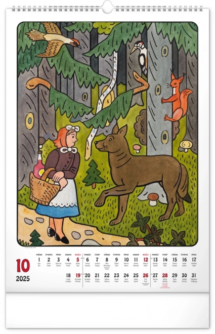 Zidni kalendar Josef Lada 2025, 33 × 46 cm